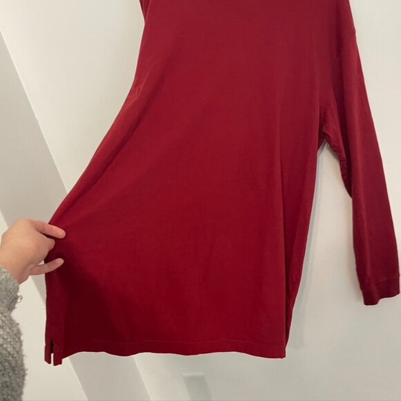 DULUTH TRADING CO COMPANY Mens Longtail T Relaxed Fit Long Sleeve T-Shirt Red M - Picture 6 of 11